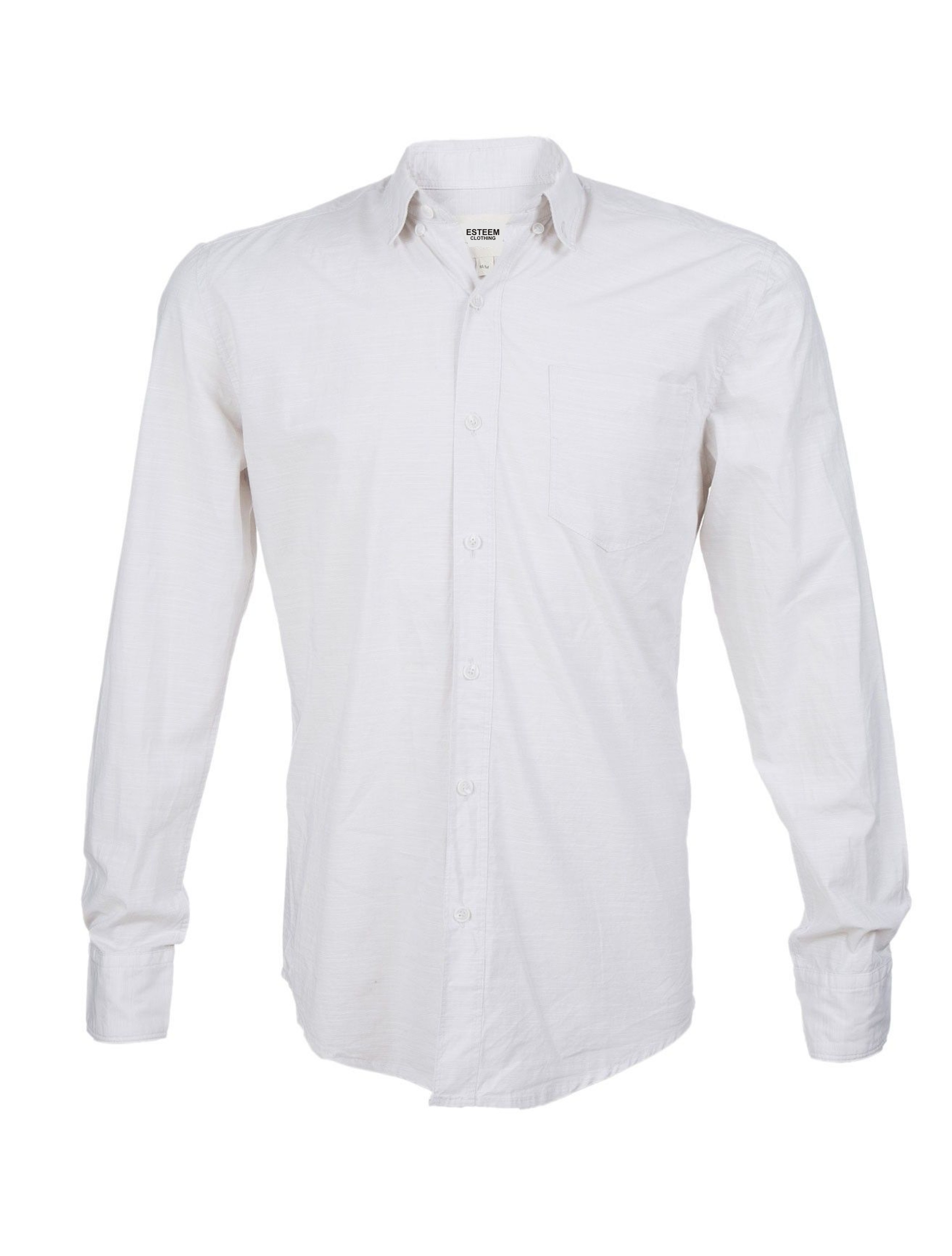AR-Youth Long sleeve White Oxford shirt with logo